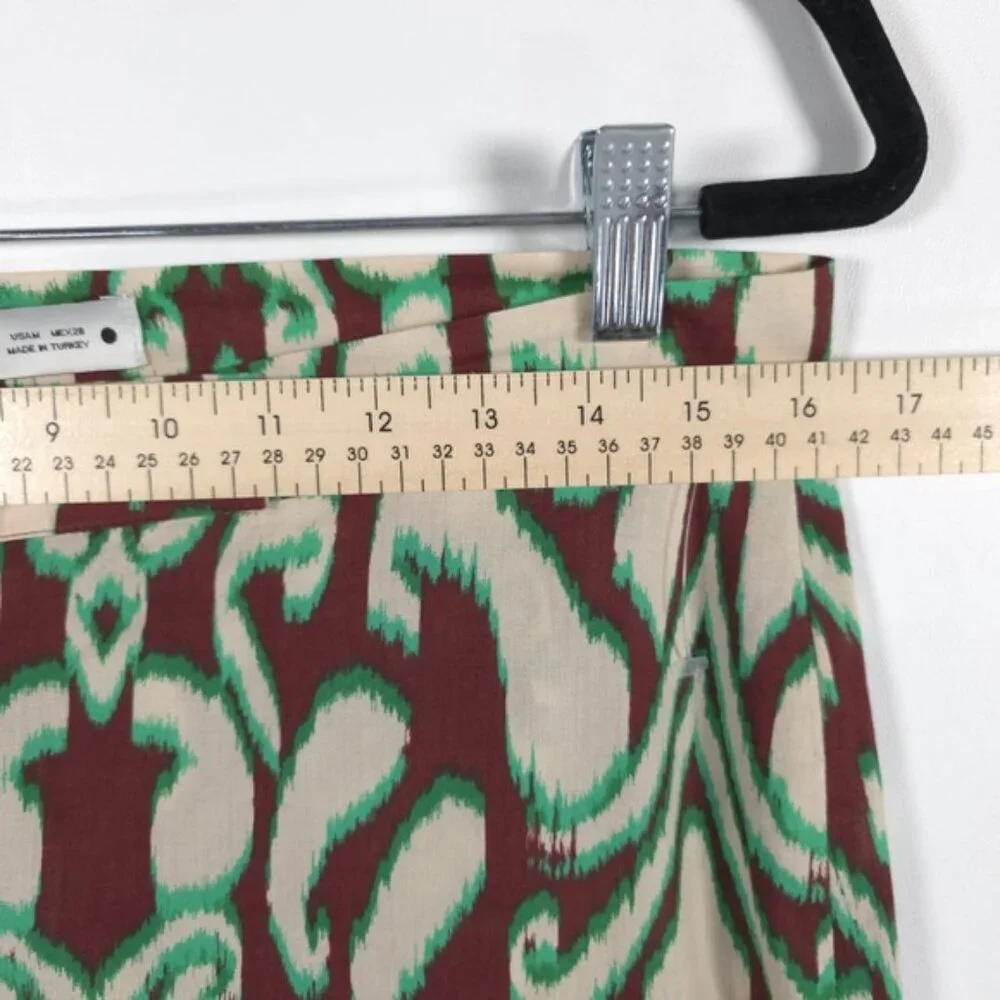 NWOT‎ ZARA Printed Pants Trousers Mid-Rise Straight Leg Size MEDIUM